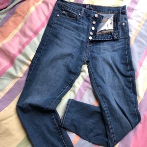 High waisted skinny jeans